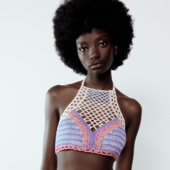 Crochet crop top (NEW WITH TAGS) - Picture 2 of 2